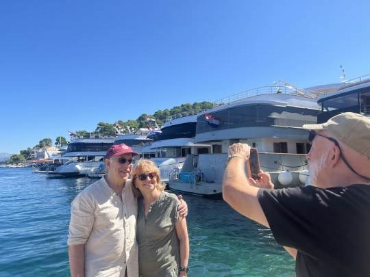 Couples and solo travelers exploring Europe on Traveling Professor small group tours